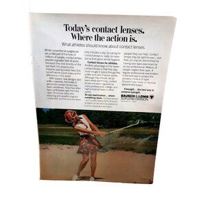 1975 Bausch Lomb Soflens Carol Mann Golf Pro Original Print Ad Vintage 70s